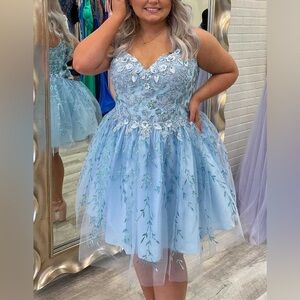 Dancing Queen 3278 - Floral Embroidery A-Line Cocktail Dress 3XL